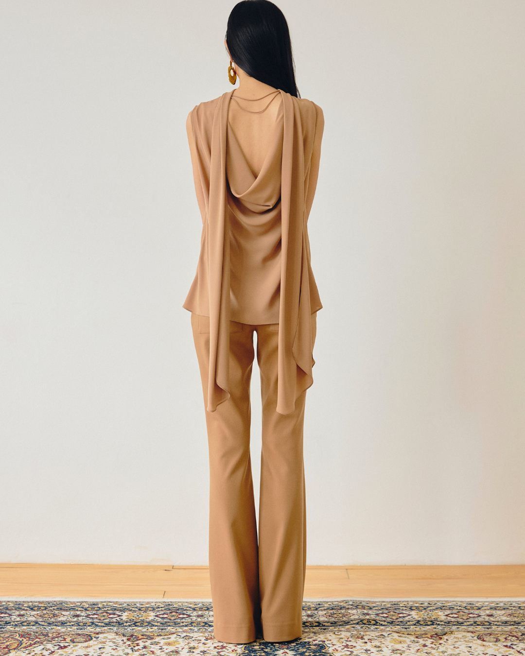 Cowl Back Chiffon Top