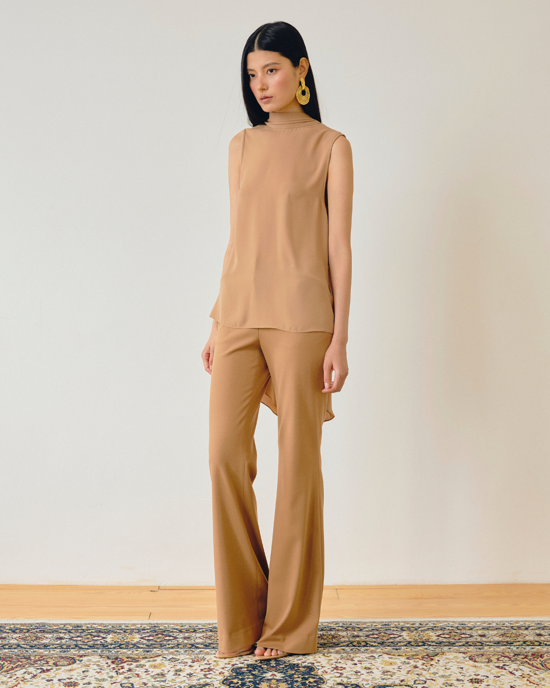 Cowl Back Chiffon Top