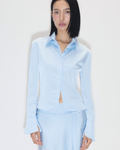 Fitted Satin Shirt