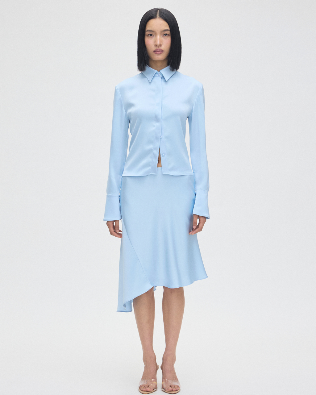 Fitted Satin Shirt