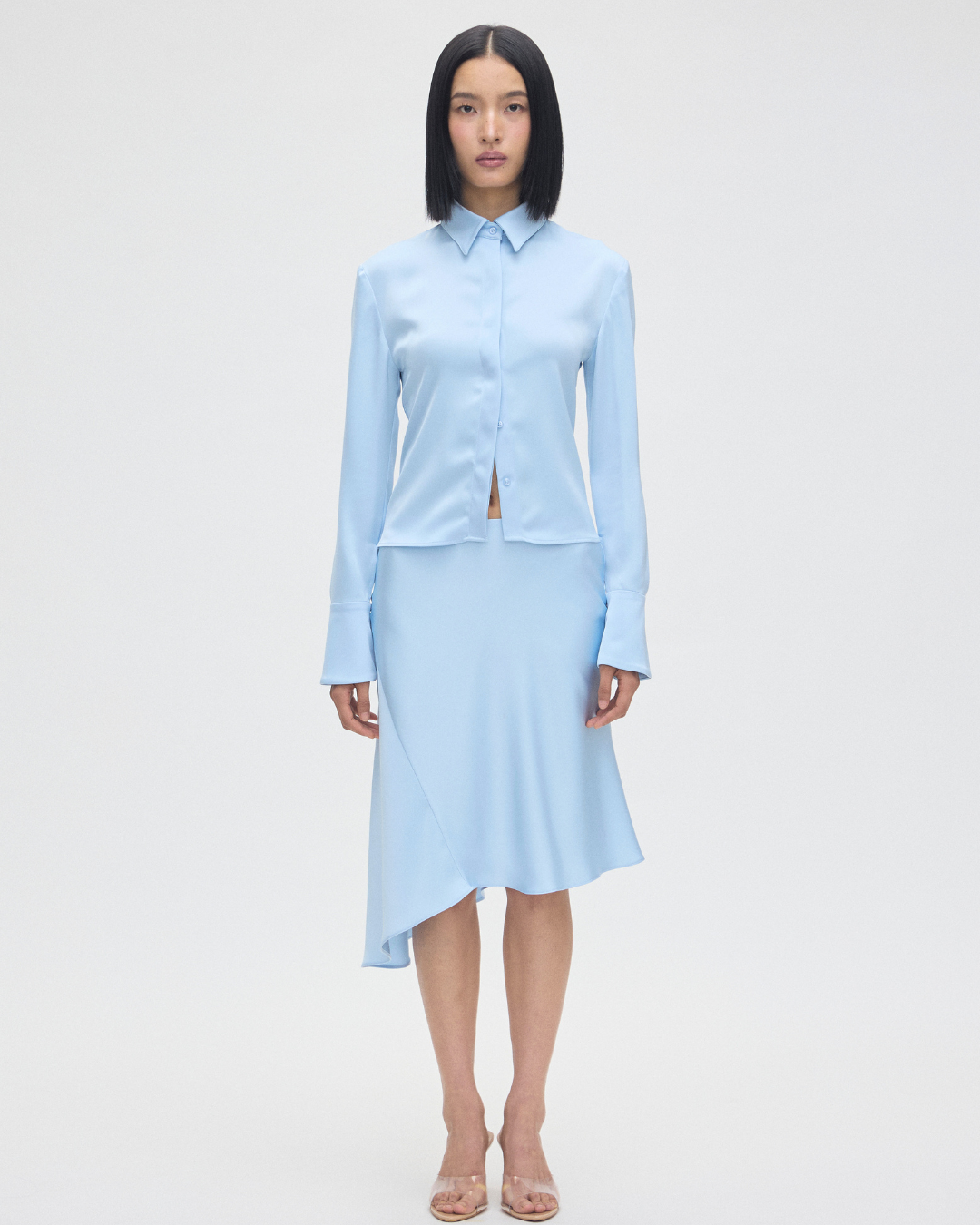 Fitted Satin Shirt