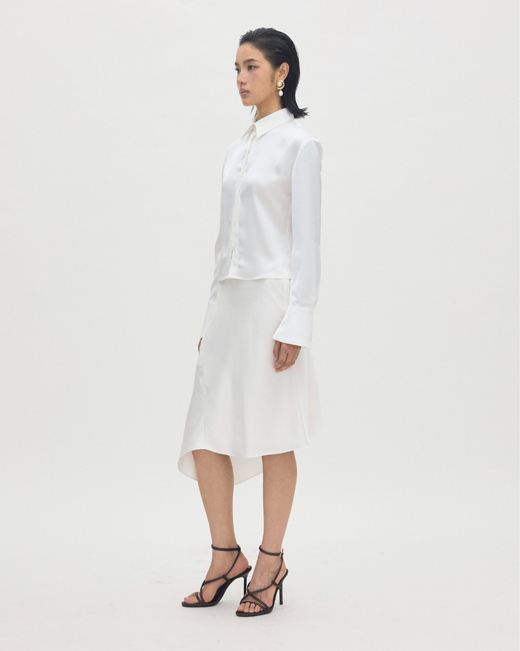 Fitted Satin Shirt