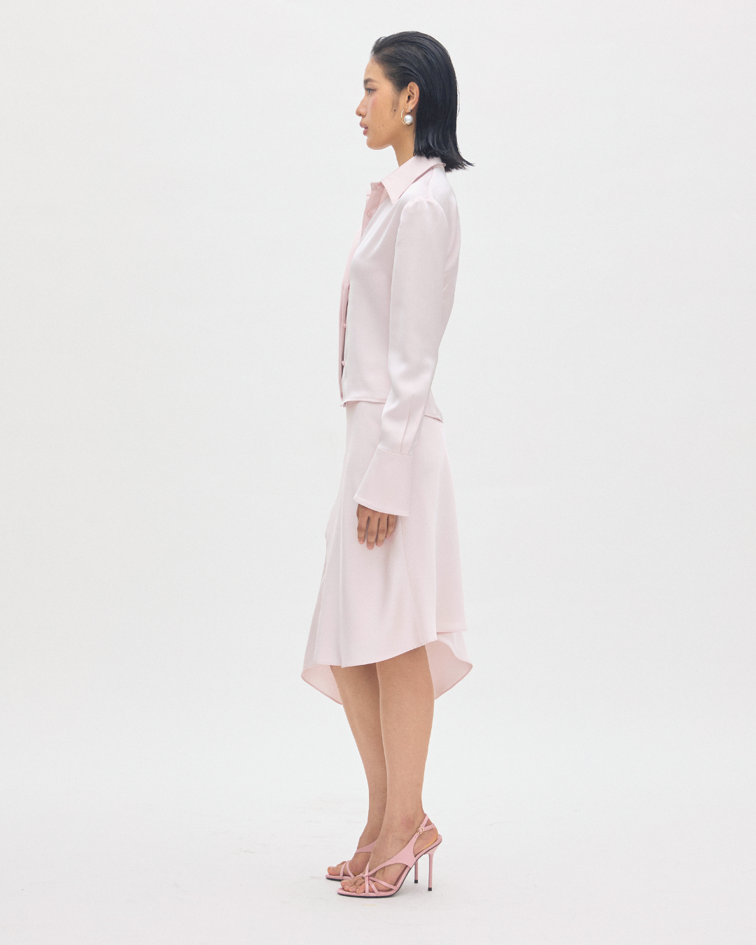Fitted Satin Shirt