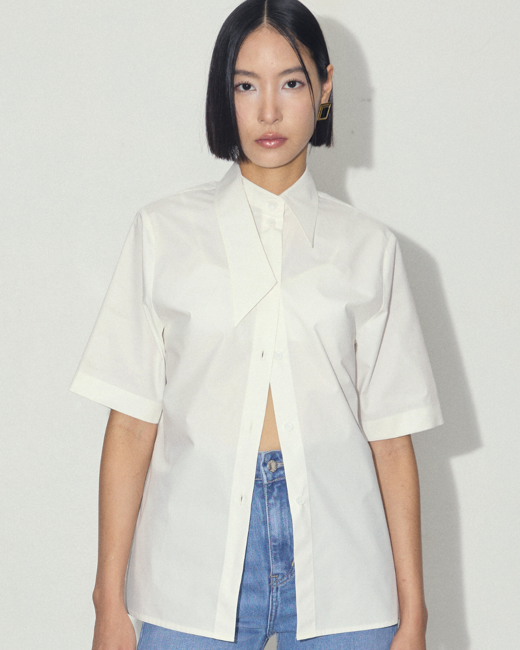 Tilted Collar Shirt