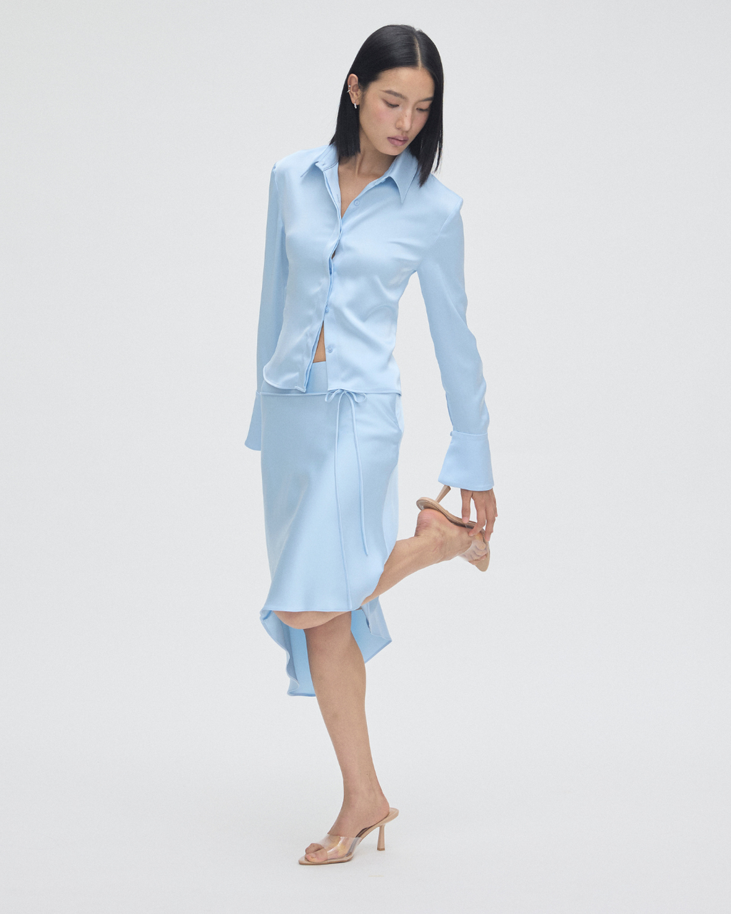 Satin Midi Skirt
