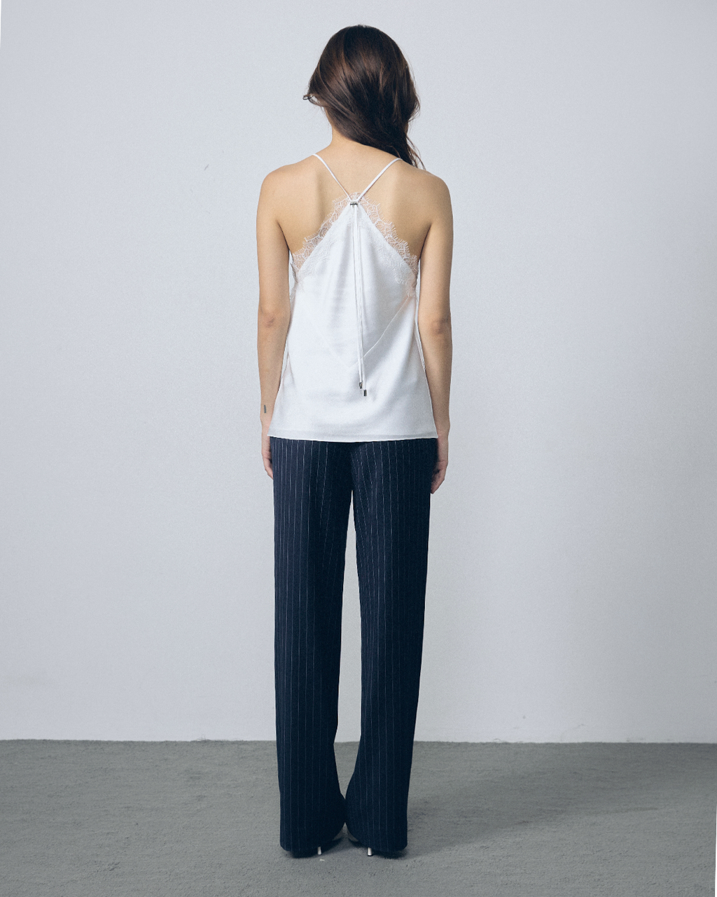 Lace-trimmed Satin Camisole