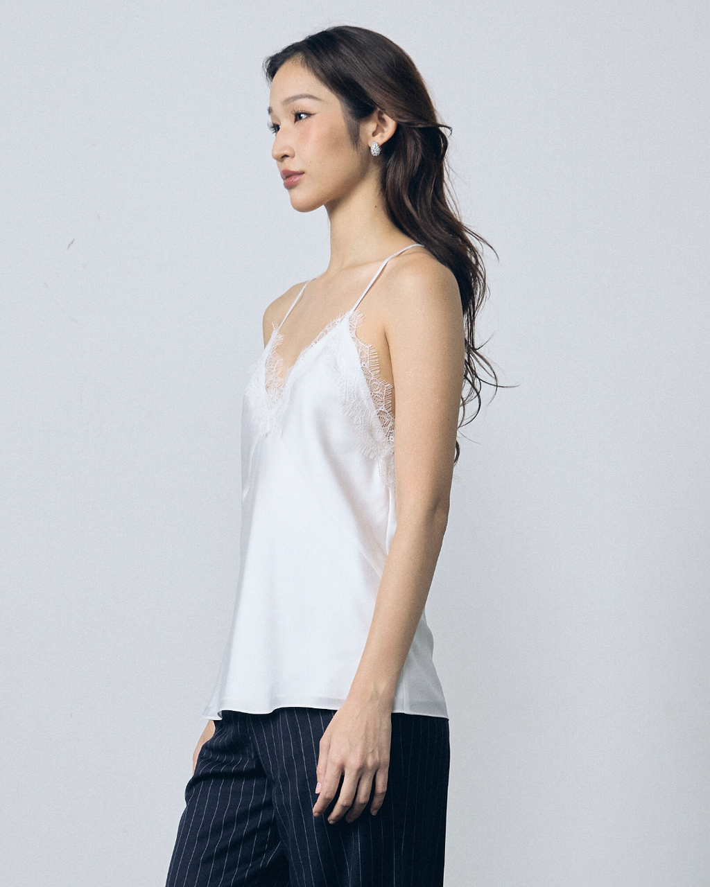 Lace-trimmed Satin Camisole