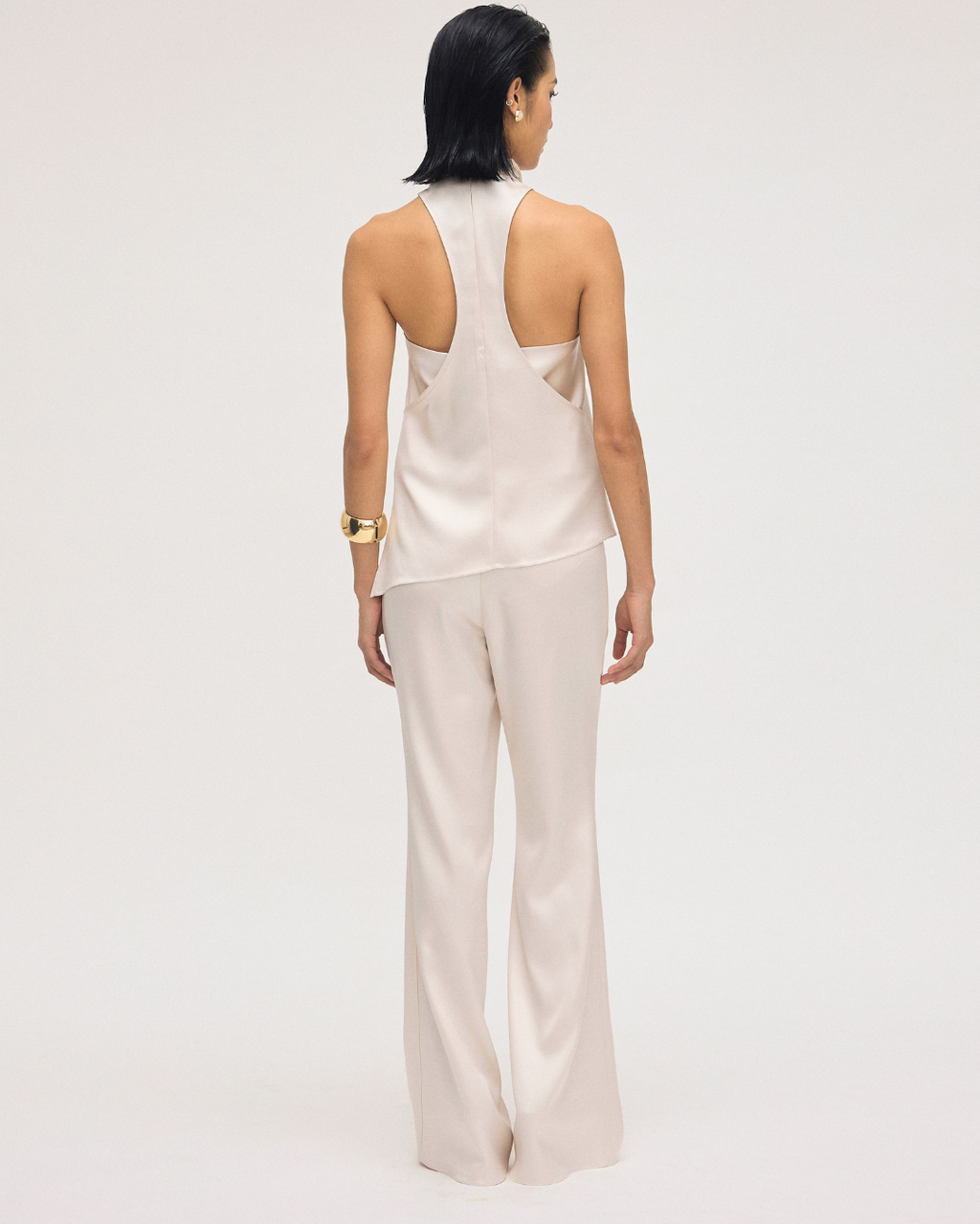 Racer-back Satin Top