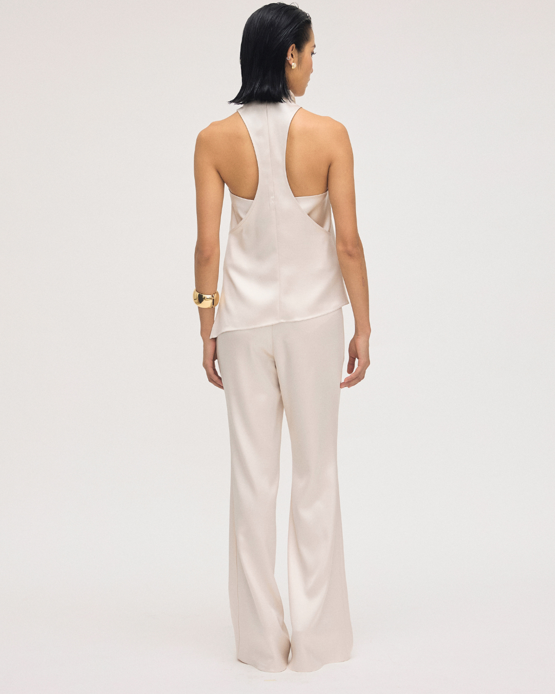 Racer-back Satin Top