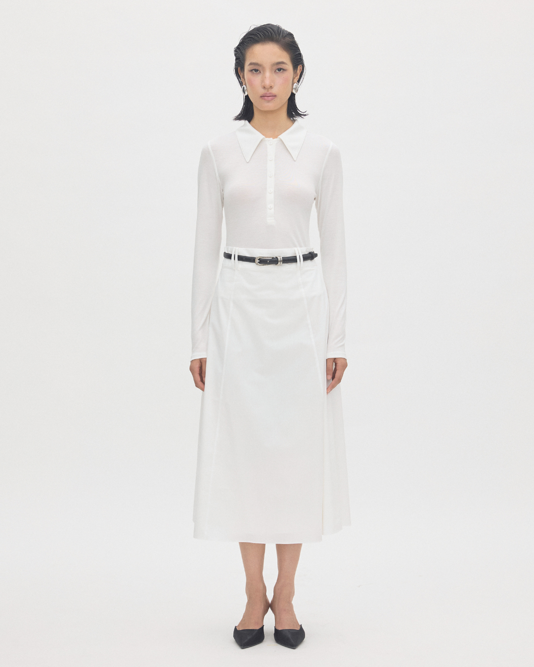 Panelled Cotton Skirt