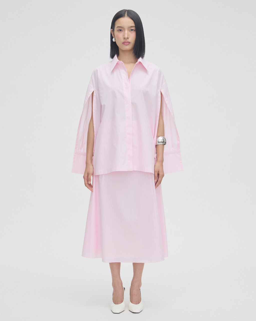 Panelled Cotton Skirt