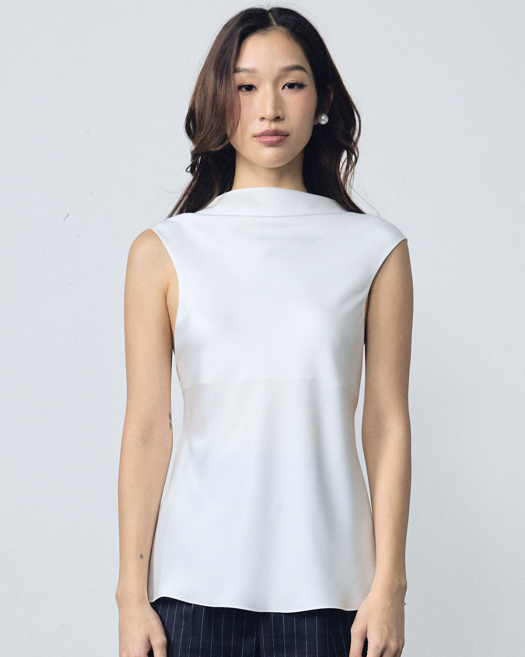 Tie-back Satin Top