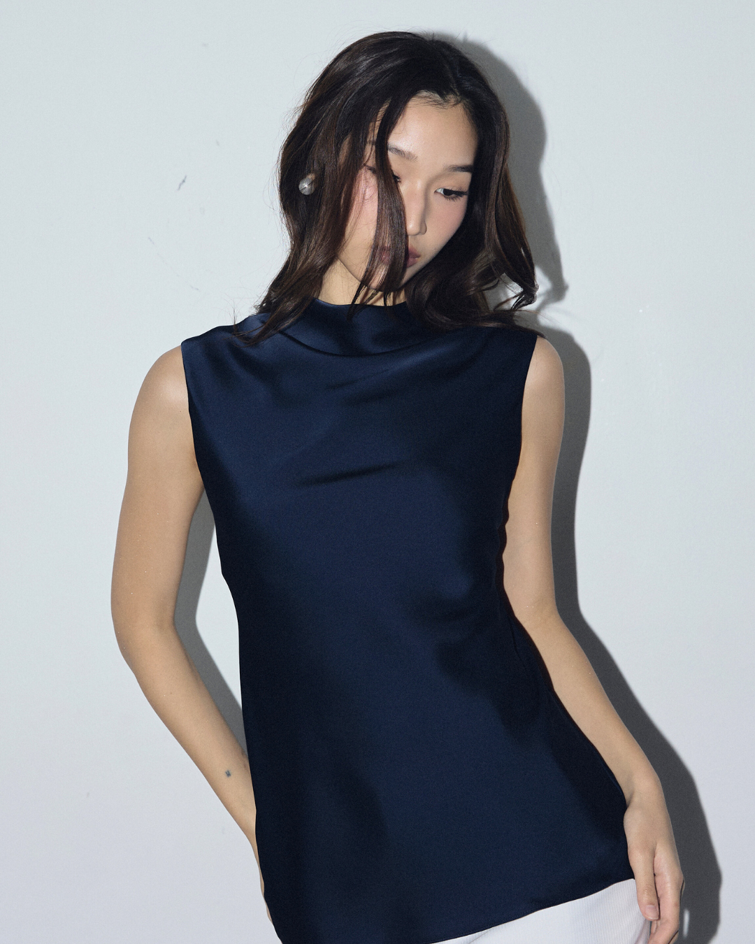 Tie-back Satin Top
