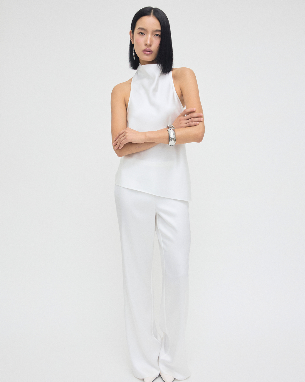 Racer-back Satin Top