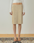Suede-like Midi Skirt